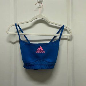 ADIDAS Women's Royal Blue Sports Bra, Size M